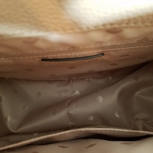 🏝 MAKE AN OFFER  Kate Spade Leila Warm Beige White Backpack Medium - Picture 11 of 11